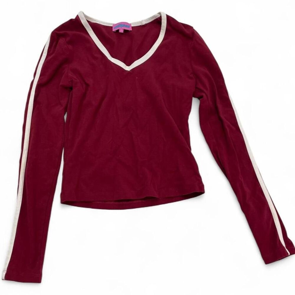 Edikted Women's Burgundy and Red Shirt